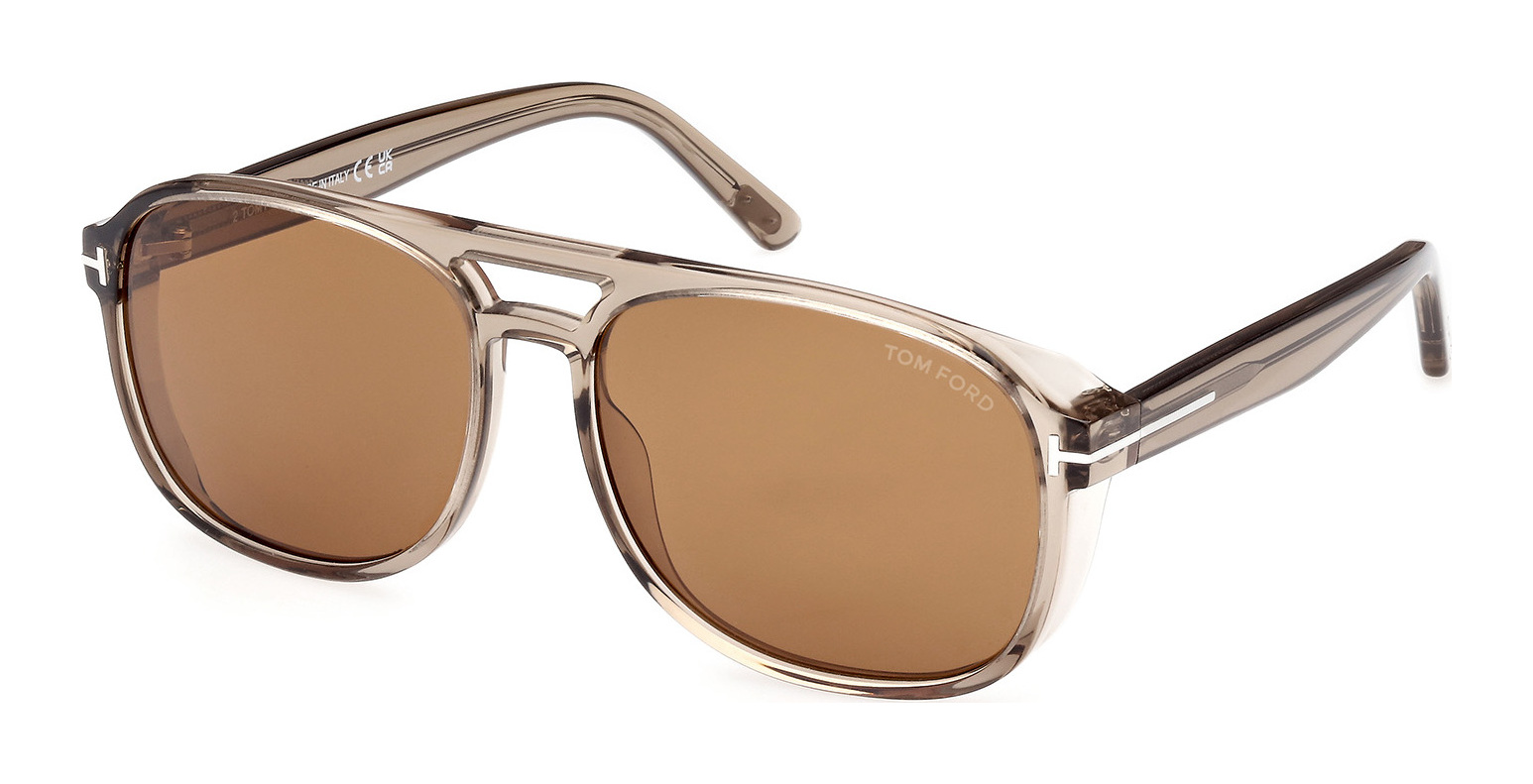 Buy Tom Ford Ft1022 45e Shiny Light Brown Brown prescription