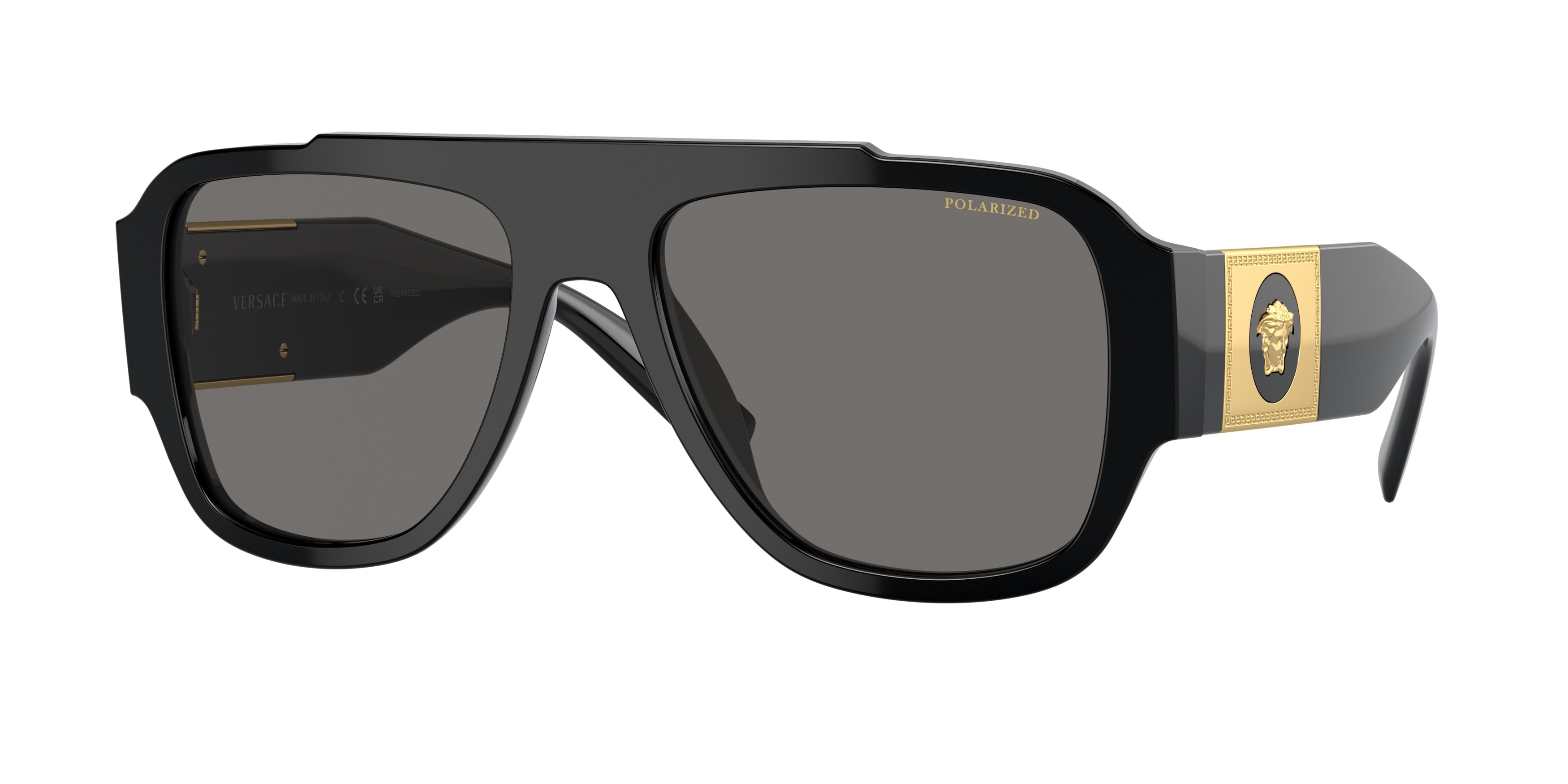 Buy Versace VE4436U Gb1/81 Black Polarized prescription Sunglasses