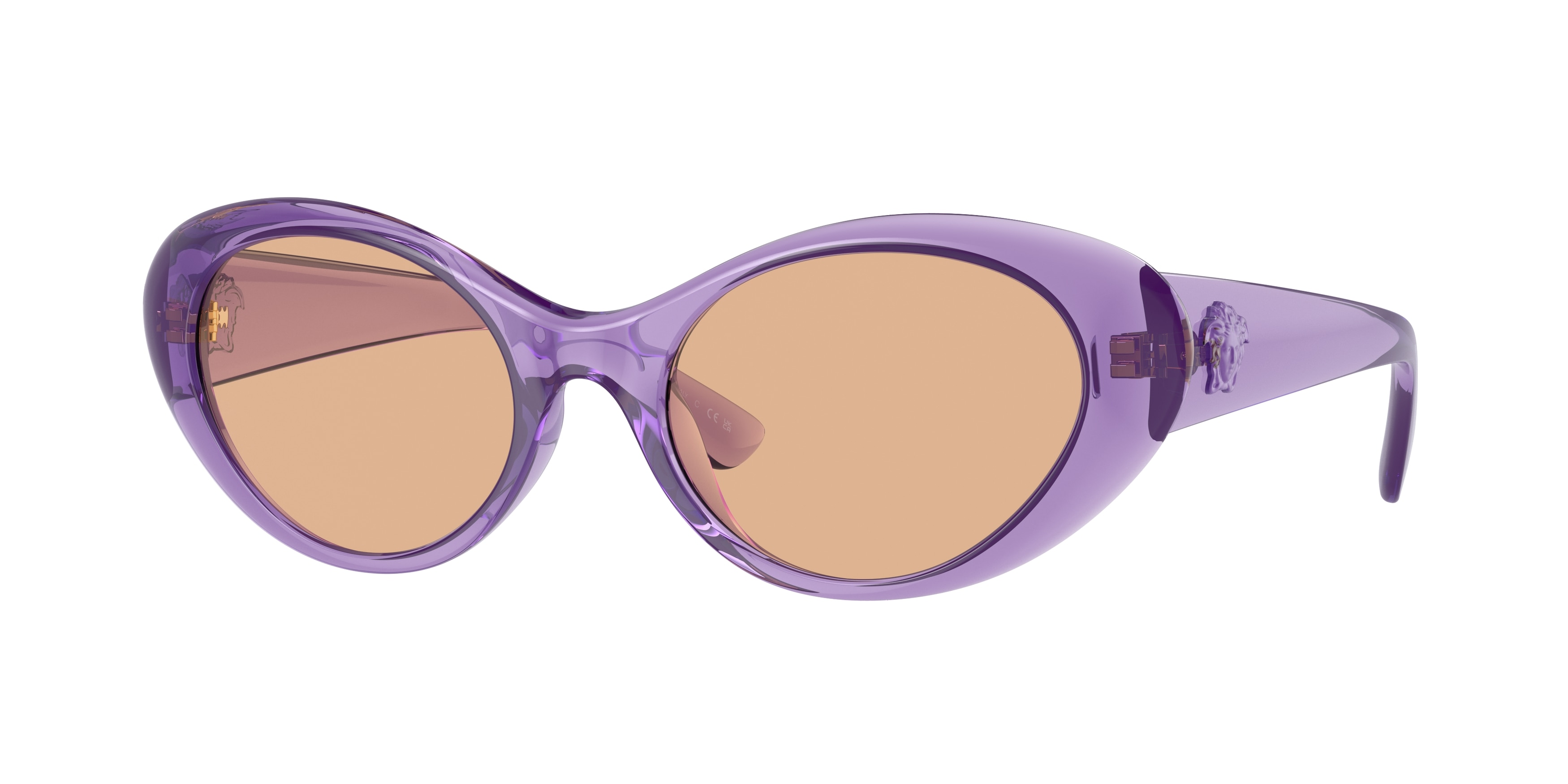 Buy Versace VE4455U 5353 3 Purple Transparent prescription Sunglasses