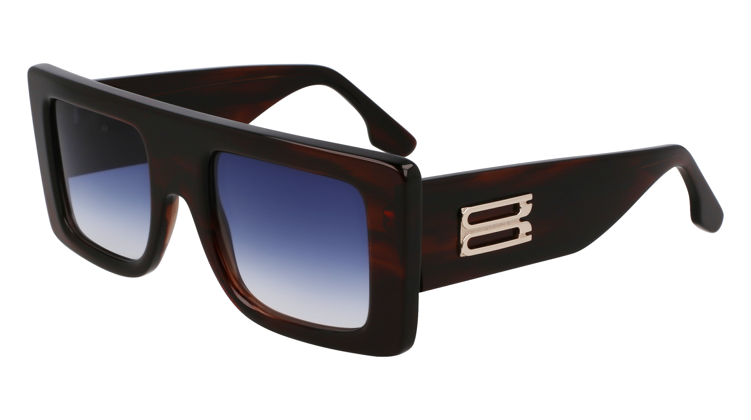 Buy Victoria Beckham Brown Horn Sunglasses Online