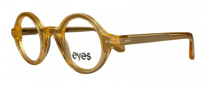 P3 shape designer eyeglasses by EYES.NYC Model CO1087 in transparent yellow