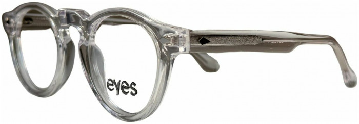 Round Eyeglass Frame by EYES.NYC Brooklyn model CO1092 transparent clear