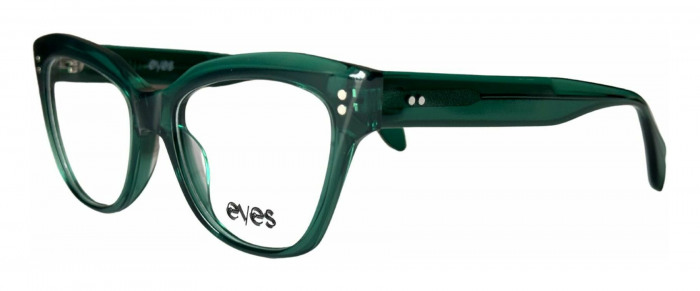Prescription glasses for women by EYES.NYC in transparent green