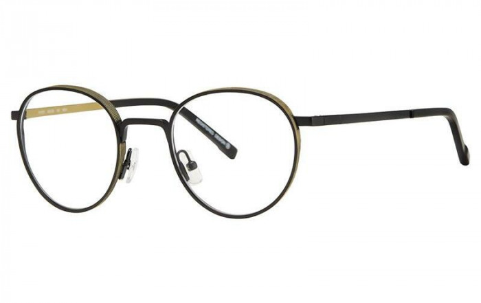 OGA round prescription glasses 10162O in black