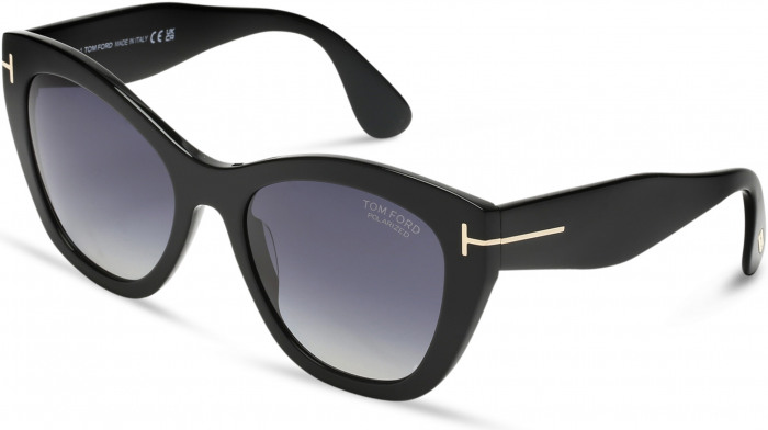 Tom Ford Sunglasses Ft0940 Cara in black with grey gradient polarized lenses