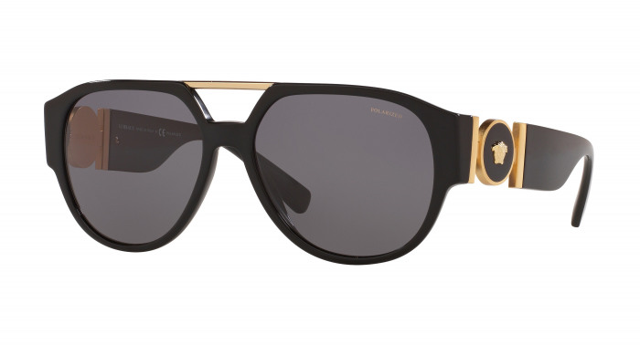 Versace Sunglasses Men VE4371 In Black with grey polarized lenses