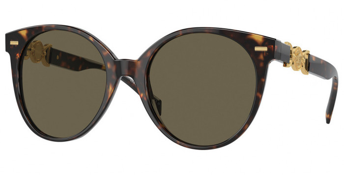 Versace Sunglasses Women VE4442F In Havana with brown lenses