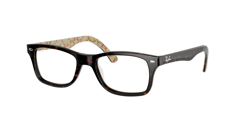 rayban_vista_0rx5228_5057_dark_havana_on_beige_texture